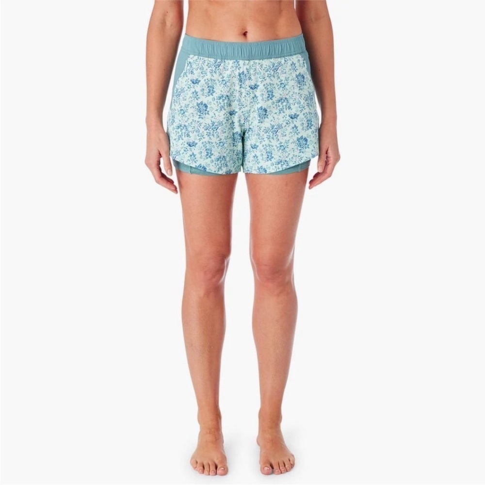 NWT Fair Harbor Green Ditsy Floral Corliss Shorts size Large